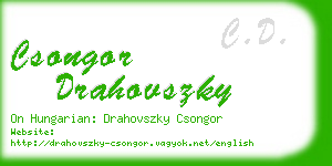 csongor drahovszky business card